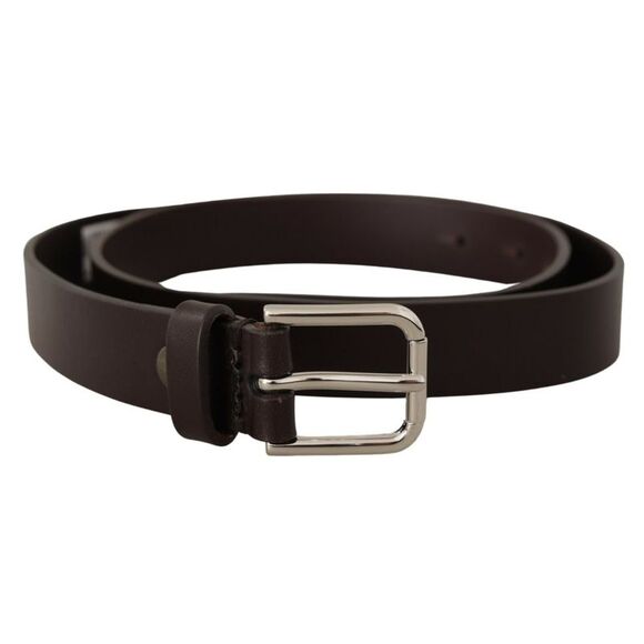 Dolce & Gabbana Black Embellished Leather Engraved Buckle Belt